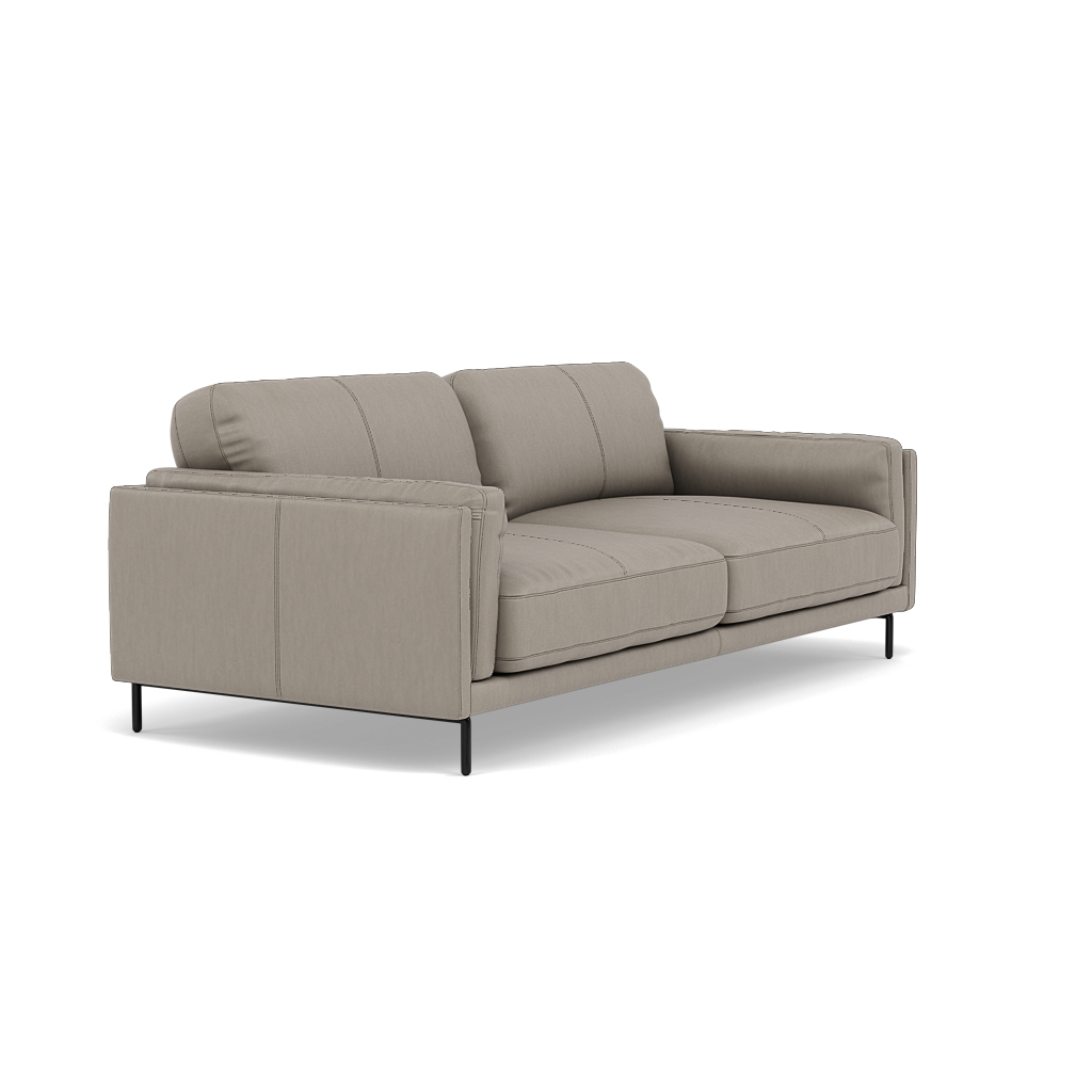 Morris 3 Seater Small Sofa - 2.5 Seater Sofa Compact Cat 25 — NC-722A TAUPE, gallery image 1