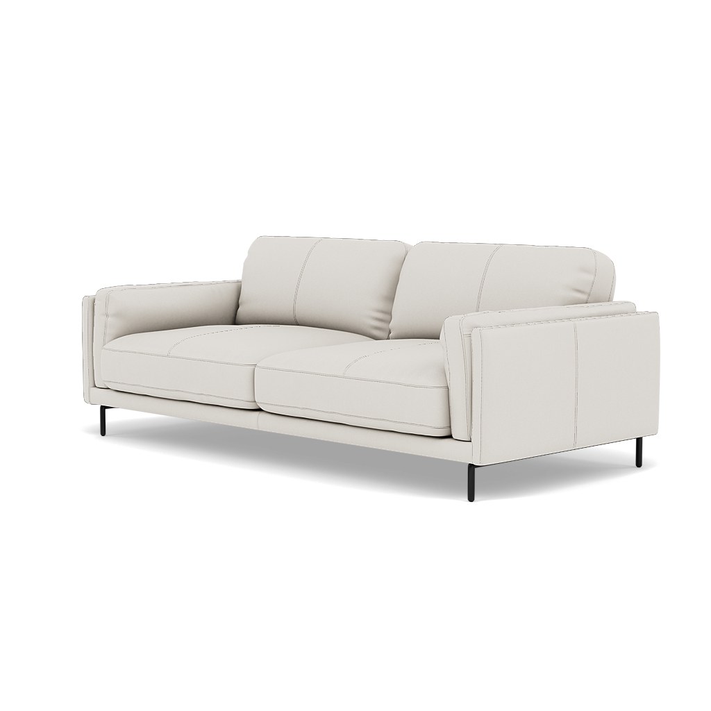 Morris 3 Seater Small Sofa - 2.5 Seater Sofa Compact Cat 25 — NC-744D STAR WHITE, gallery image 3