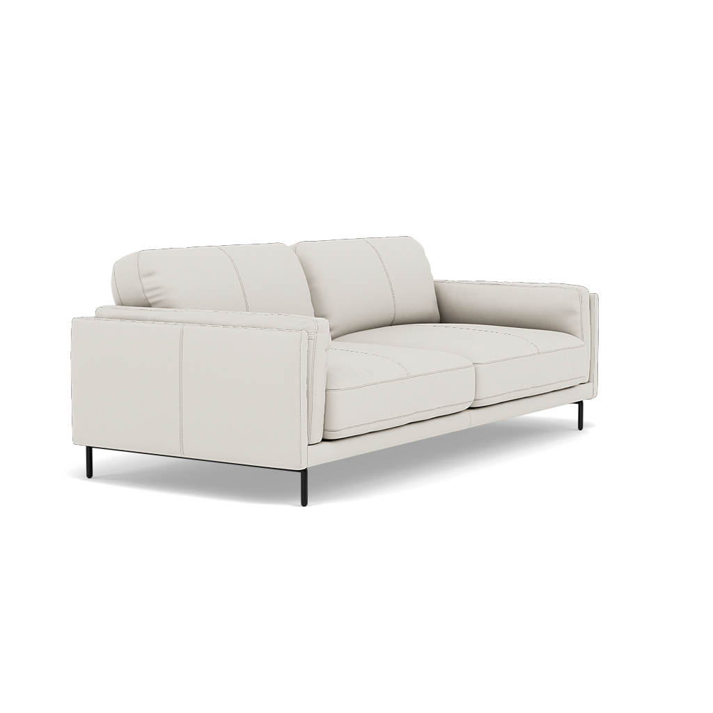 Morris 3 Seater Small Sofa - 2.5 Seater Sofa Compact Cat 25 — NC-744D STAR WHITE, gallery image 1