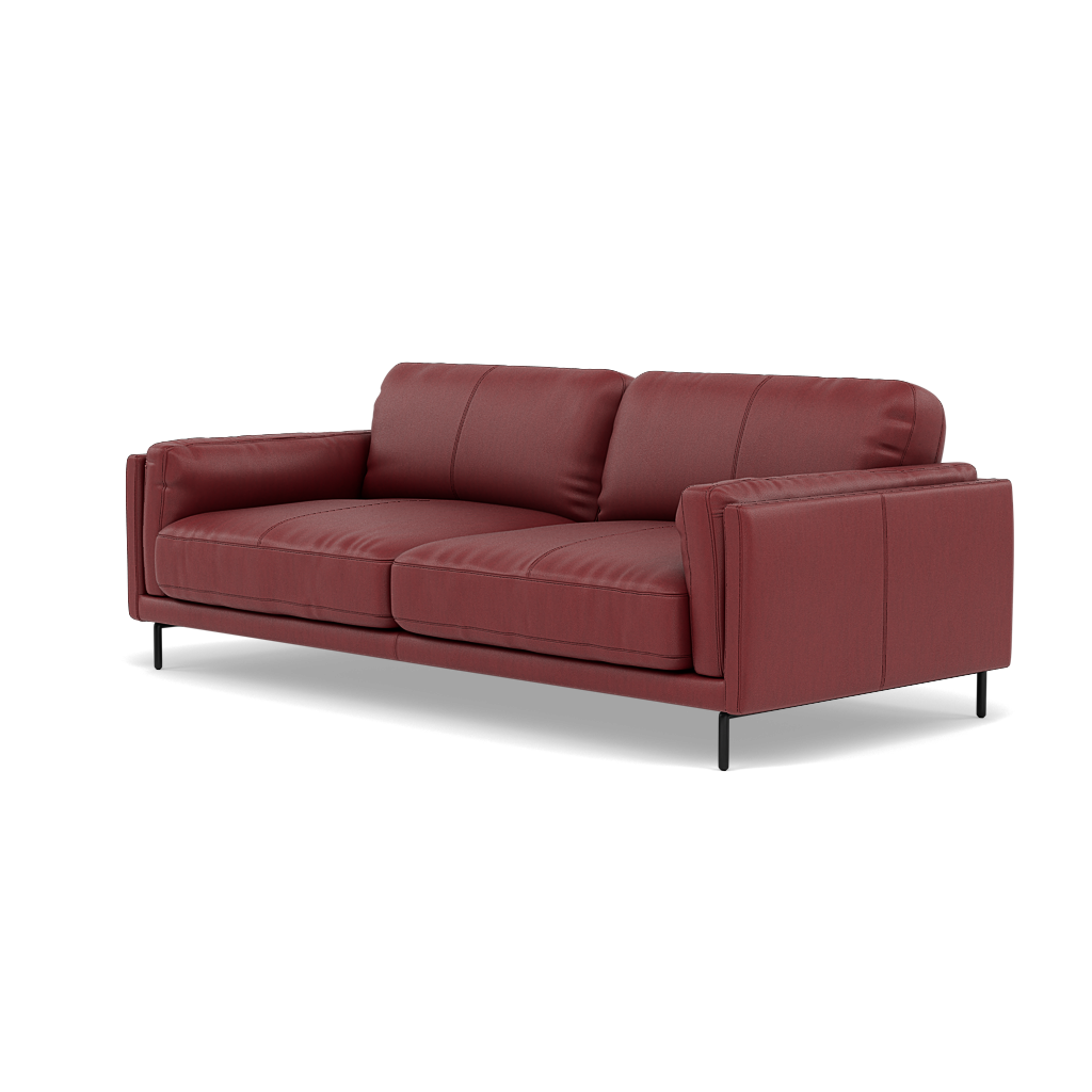 Morris 3 Seater Small Sofa - 2.5 Seater Sofa Compact Cat 25 — NC-854C RUSTIC RED, gallery image 3