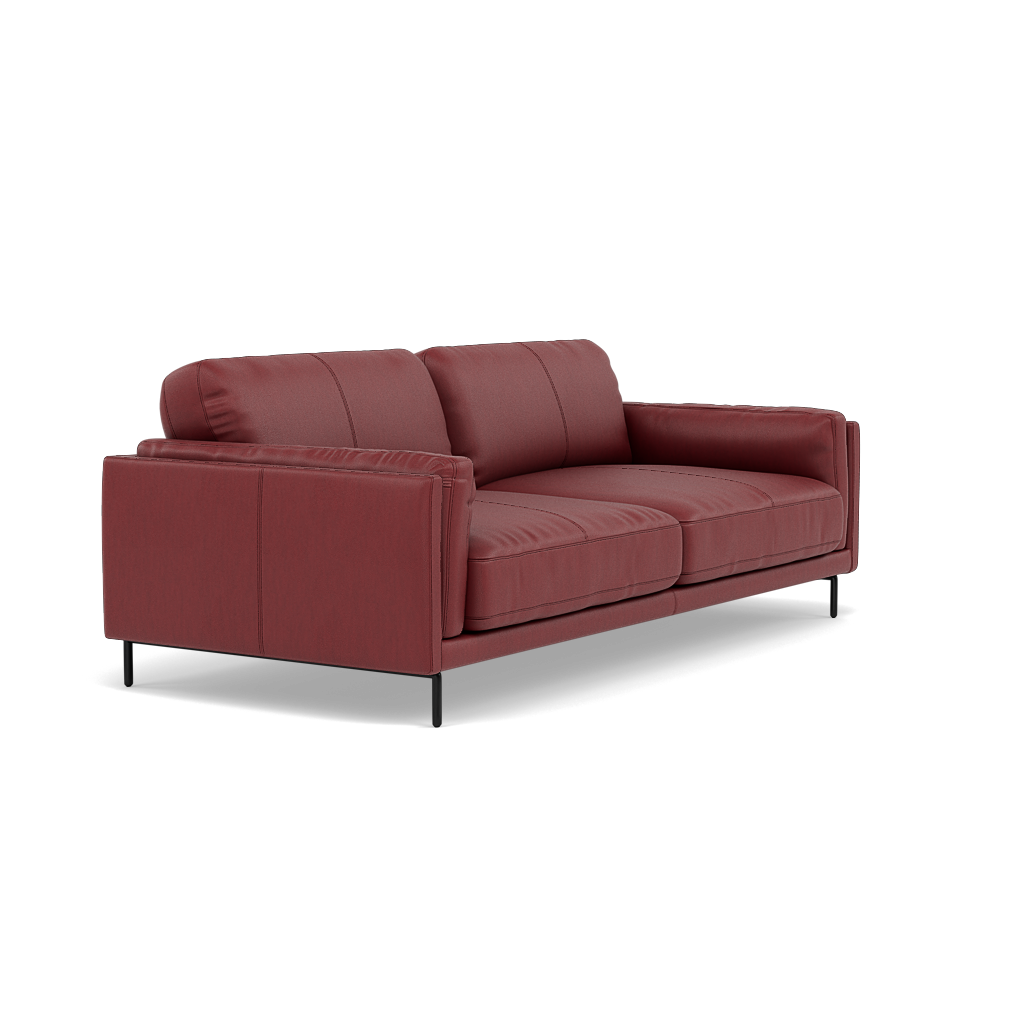 Morris 3 Seater Small Sofa - 2.5 Seater Sofa Compact Cat 25 — NC-854C RUSTIC RED, gallery image 1