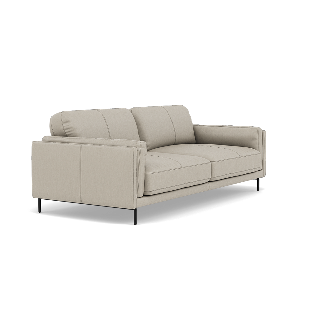 Morris 3 Seater Small Sofa - 2.5 Seater Sofa Compact Cat 25 — NC-946B FEATHER GREY, gallery image 1