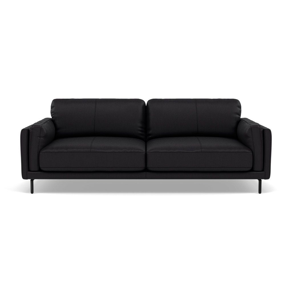 Morris 3 Seater Small Sofa - 2.5 Seater Sofa Compact Cat 25 3 Seater Sofas Sterling Home 14 NC-023C BLACK