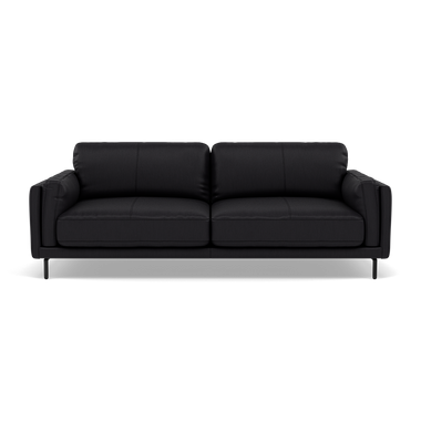 Morris 3 Seater Small Sofa - 2.5 Seater Sofa Compact Cat 25 3 Seater Sofas Sterling Home 14 NC-023C BLACK