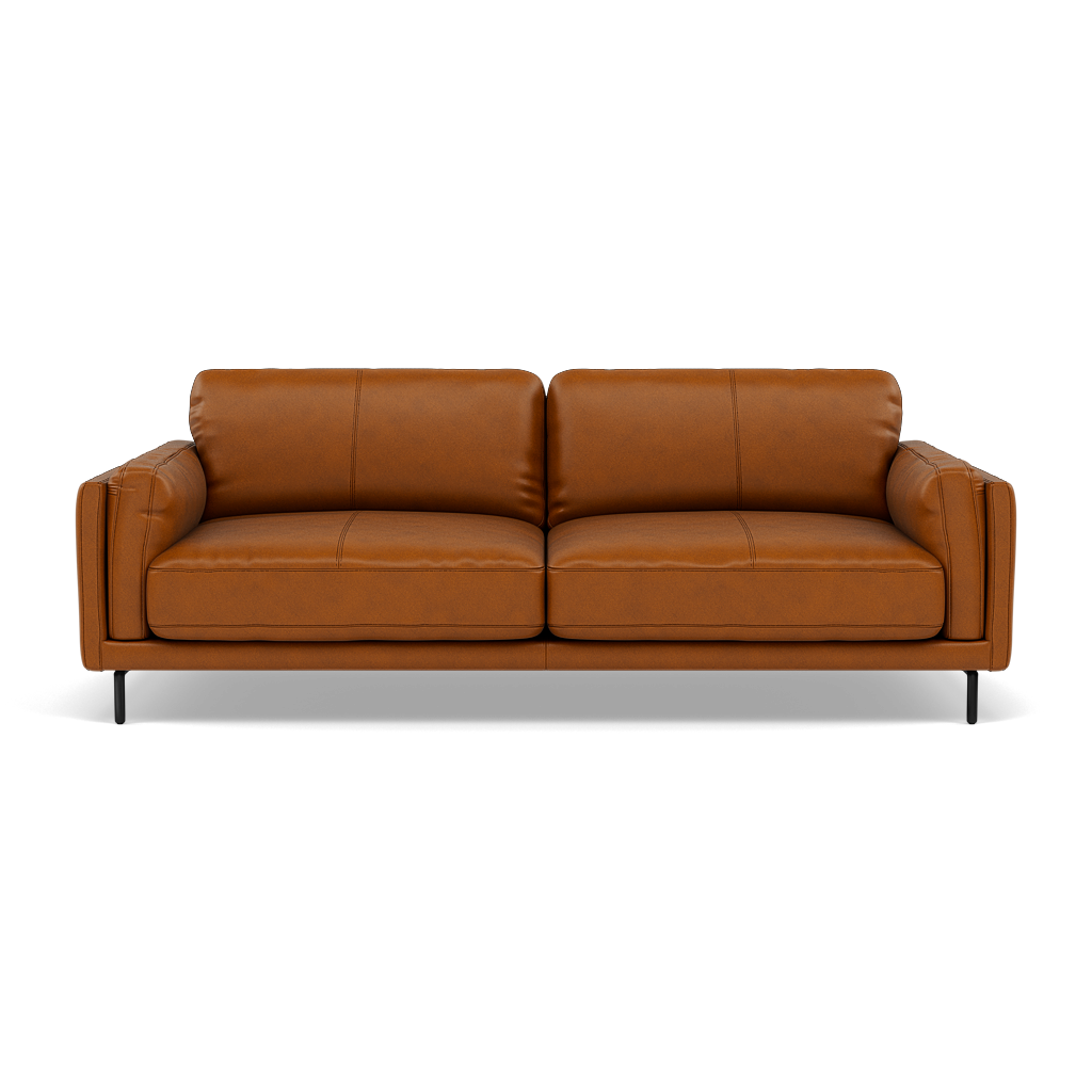 Morris 3 Seater Small Sofa - 2.5 Seater Sofa Compact Cat 30F 3 Seater Sofas Sterling Home 1 SK-598D CARAMEL