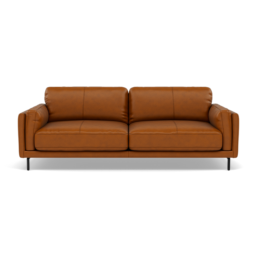 Morris 3 Seater Small Sofa - 2.5 Seater Sofa Compact Cat 30F 3 Seater Sofas Sterling Home 1 SK-598D CARAMEL