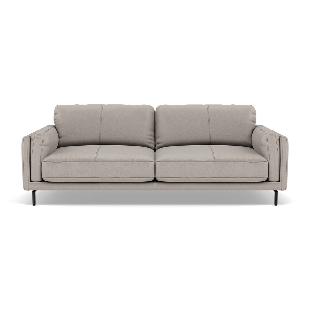Morris 3 Seater Small Sofa - 2.5 Seater Sofa Compact Fabric 3 Seater Sofas Sterling Home 11 BFAMAD-02 SILVER GREY