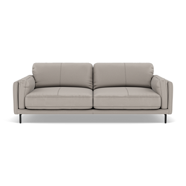 Morris 3 Seater Small Sofa - 2.5 Seater Sofa Compact Fabric 3 Seater Sofas Sterling Home 11 BFAMAD-02 SILVER GREY
