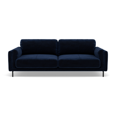 Morris 3 Seater Small Sofa - 2.5 Seater Sofa Compact Fabric 3 Seater Sofas Sterling Home 15 FAB-MEG-28 NAVY