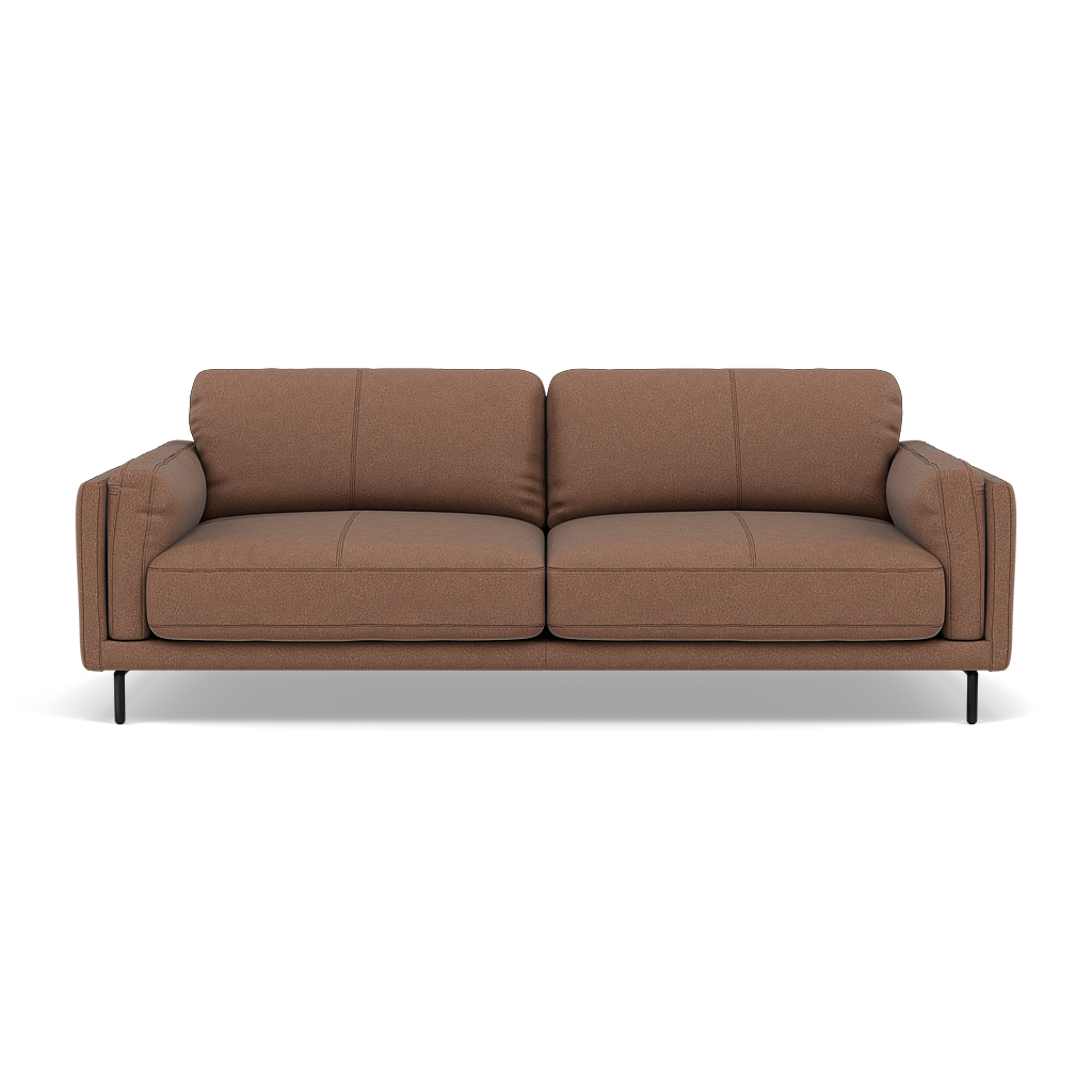 Morris 3 Seater Small Sofa - 2.5 Seater Sofa Compact Fabric 3 Seater Sofas Sterling Home 8 BFA-BLJ-04 TOBACCO