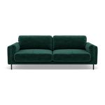 Morris 3 Seater Small Sofa - 2.5 Seater Sofa Compact Fabric 3 Seater Sofas Sterling Home 17 FAB-MEG-37 EMERALD GREEN