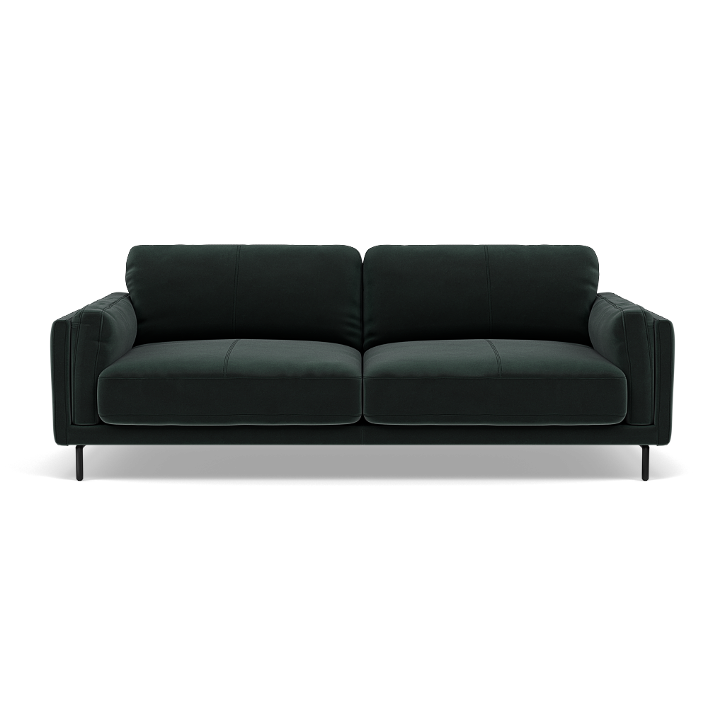 Morris 3 Seater Small Sofa - 2.5 Seater Sofa Compact Fabric 3 Seater Sofas Sterling Home 13 FAB-MEG-21 CHARCOAL GREY
