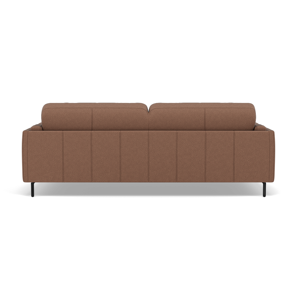 Morris 3 Seater Small Sofa - 2.5 Seater Sofa Compact Fabric — BFA-BLJ-04 TOBACCO, gallery image 2