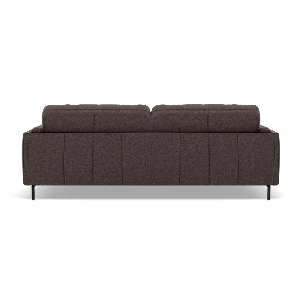 Morris 3 Seater Small Sofa - 2.5 Seater Sofa Compact Fabric — BFA-BLJ-088 CHARCOAL GREY, gallery image 2