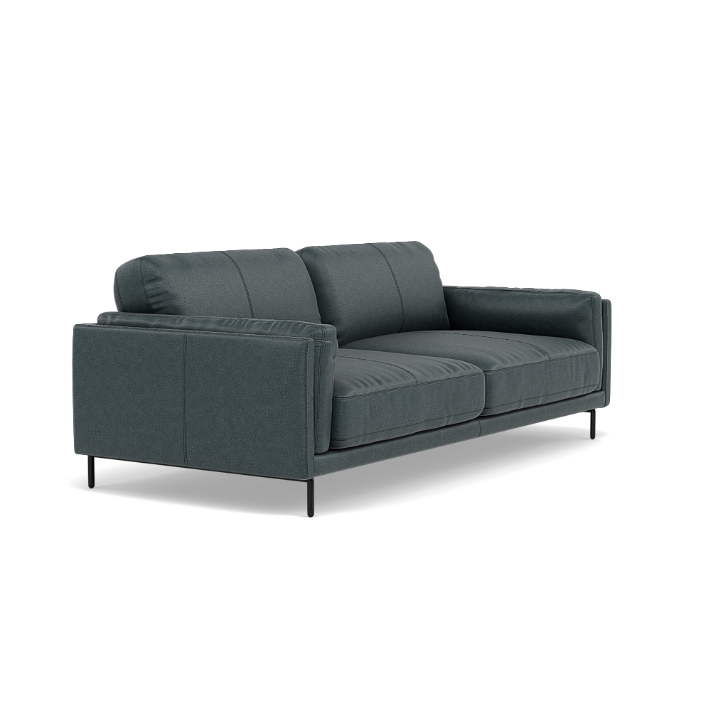 Morris 3 Seater Small Sofa - 2.5 Seater Sofa Compact Fabric — BFA-BLJ-2047 LAKE GREEN, gallery image 1