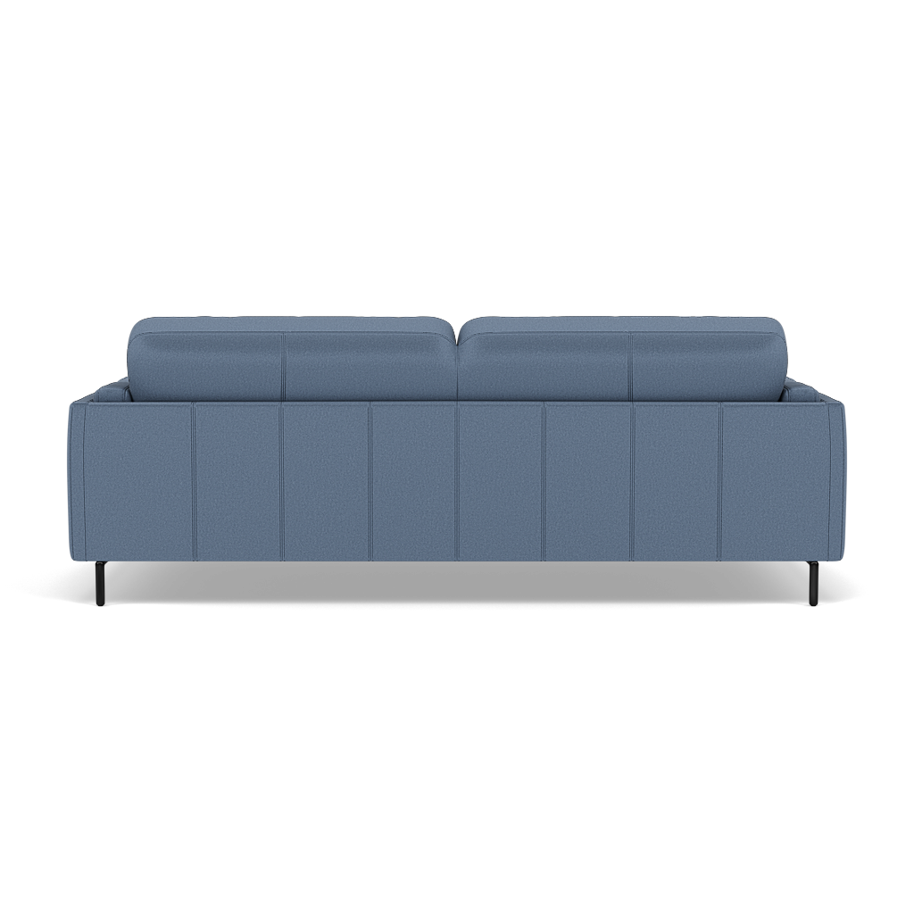 Morris 3 Seater Small Sofa - 2.5 Seater Sofa Compact Fabric — BFA-MAD-08 PACIFIC BLUE, gallery image 2