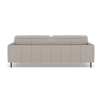 Morris 3 Seater Small Sofa - 2.5 Seater Sofa Compact Fabric — BFAMAD-02 SILVER GREY, gallery image 2