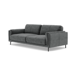 Morris 3 Seater Small Sofa - 2.5 Seater Sofa Compact Fabric — FAB-MEG-20  PEWTER, gallery image 3