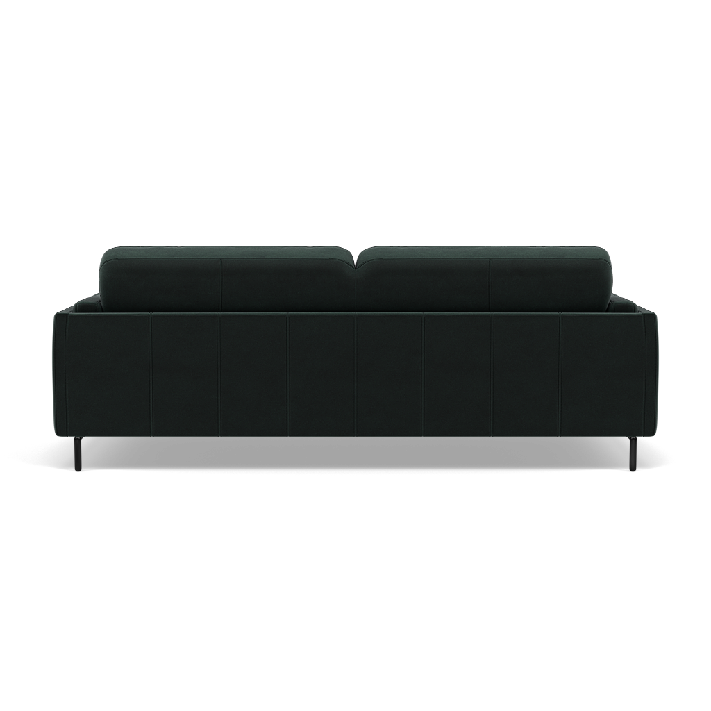 Morris 3 Seater Small Sofa - 2.5 Seater Sofa Compact Fabric — FAB-MEG-21  CHARCOAL GREY, gallery image 2