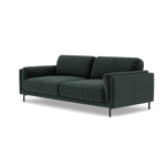 Morris 3 Seater Small Sofa - 2.5 Seater Sofa Compact Fabric — FAB-MEG-21  CHARCOAL GREY, gallery image 3