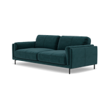 Morris 3 Seater Small Sofa - 2.5 Seater Sofa Compact Fabric — FAB-MEG-36  LAKE GREEN, gallery image 3