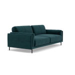 Morris 3 Seater Small Sofa - 2.5 Seater Sofa Compact Fabric — FAB-MEG-36  LAKE GREEN, gallery image 1