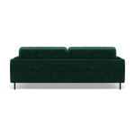 Morris 3 Seater Small Sofa - 2.5 Seater Sofa Compact Fabric — FAB-MEG-37  EMERALD GREEN, gallery image 2