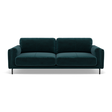 Morris 3 Seater Small Sofa - 2.5 Seater Sofa Compact Fabric 3 Seater Sofas Sterling Home 16 FAB-MEG-36 LAKE GREEN