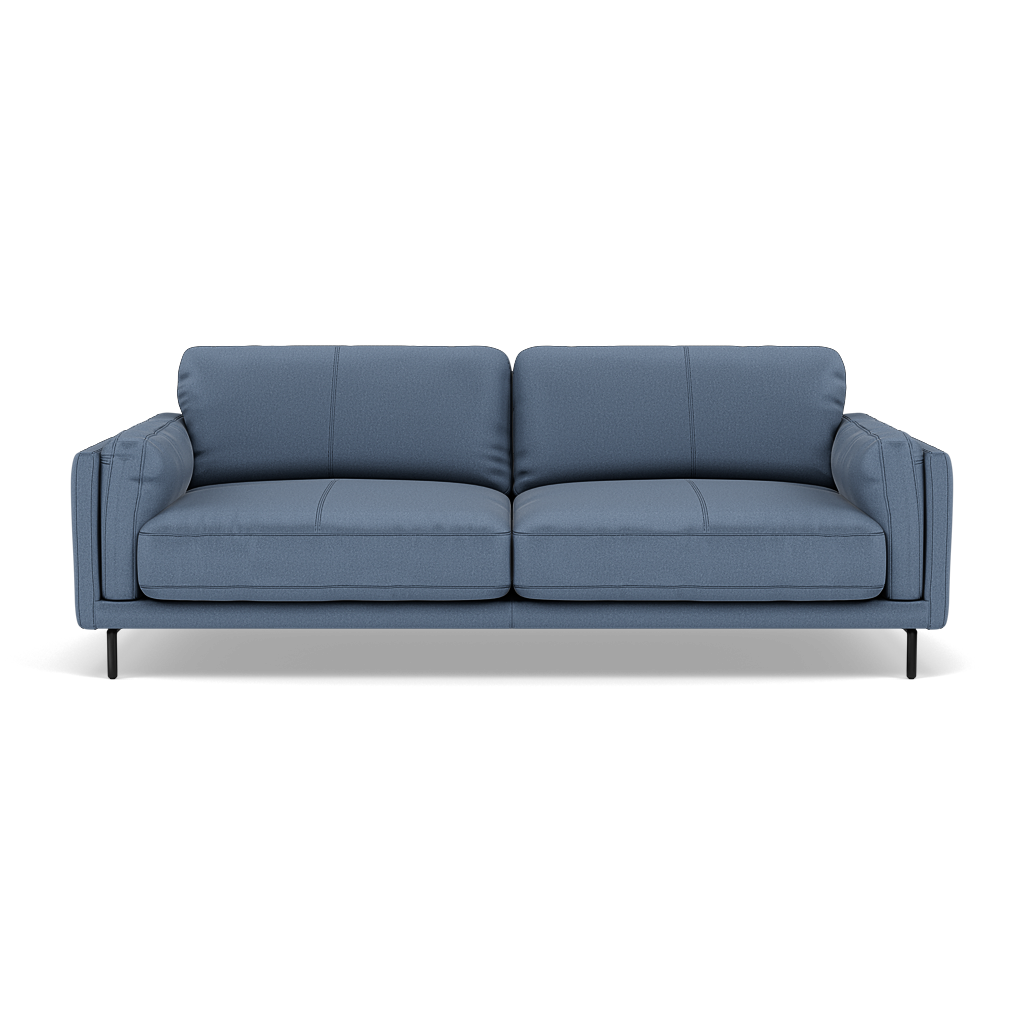 Morris 3 Seater Small Sofa - 2.5 Seater Sofa Compact Fabric 3 Seater Sofas Sterling Home 12 BFA-MAD-08 PACIFIC BLUE