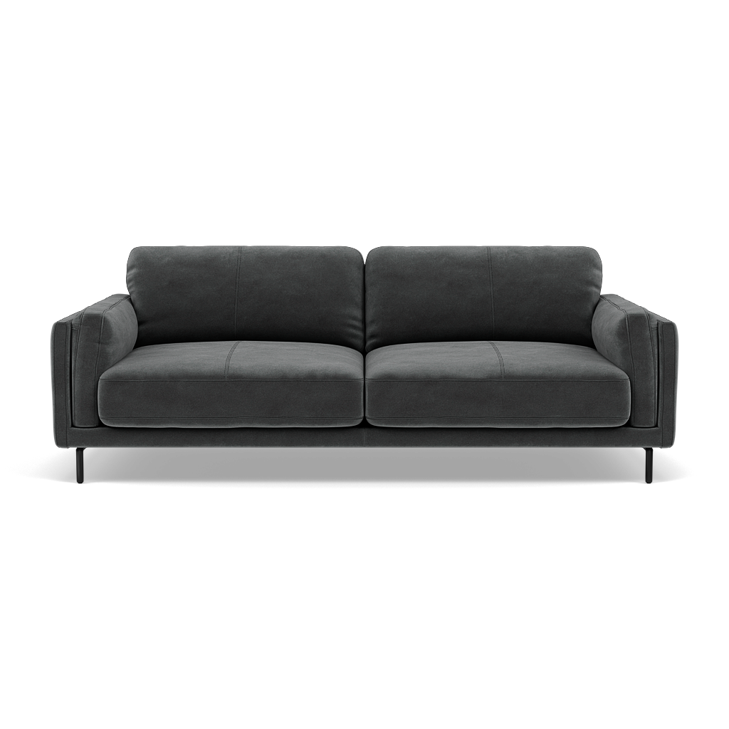 Morris 3 Seater Small Sofa - 2.5 Seater Sofa Compact Fabric 3 Seater Sofas Sterling Home 14 FAB-MEG-20 PEWTER