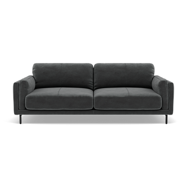 Morris 3 Seater Small Sofa - 2.5 Seater Sofa Compact Fabric 3 Seater Sofas Sterling Home 14 FAB-MEG-20 PEWTER