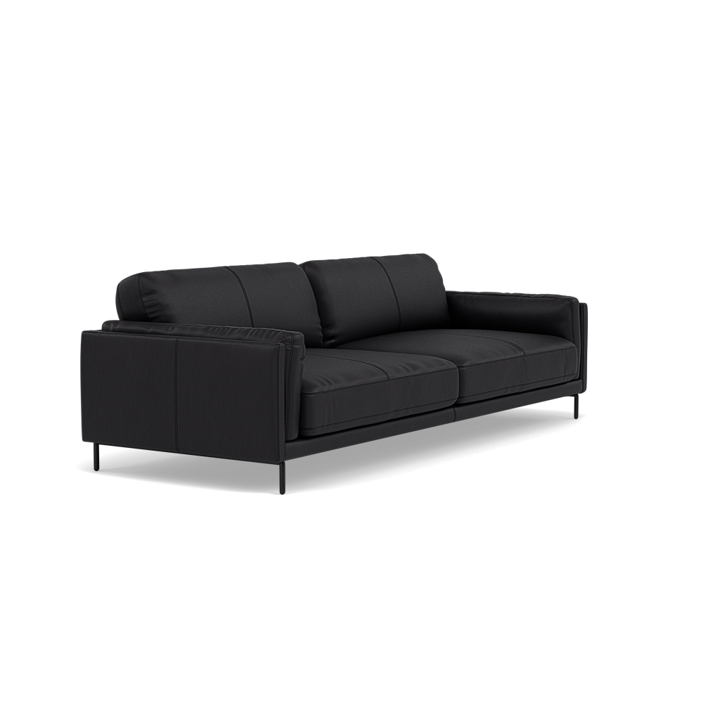Morris 3 Seater Sofa - 2.5 Seater Sofa Cat 25 — NC-023C BLACK, gallery image 1