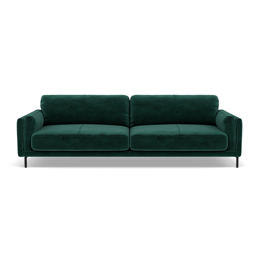 Morris 3 Seater Sofa - 2.5 Seater Sofa Fabric 3 Seater Sofas Sterling Home 19 FAB-MEG-37 EMERALD GREEN
