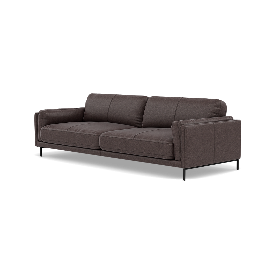 Morris 3 Seater Sofa - 2.5 Seater Sofa Fabric — BFA-BLJ-088 CHARCOAL GREY, gallery image 3