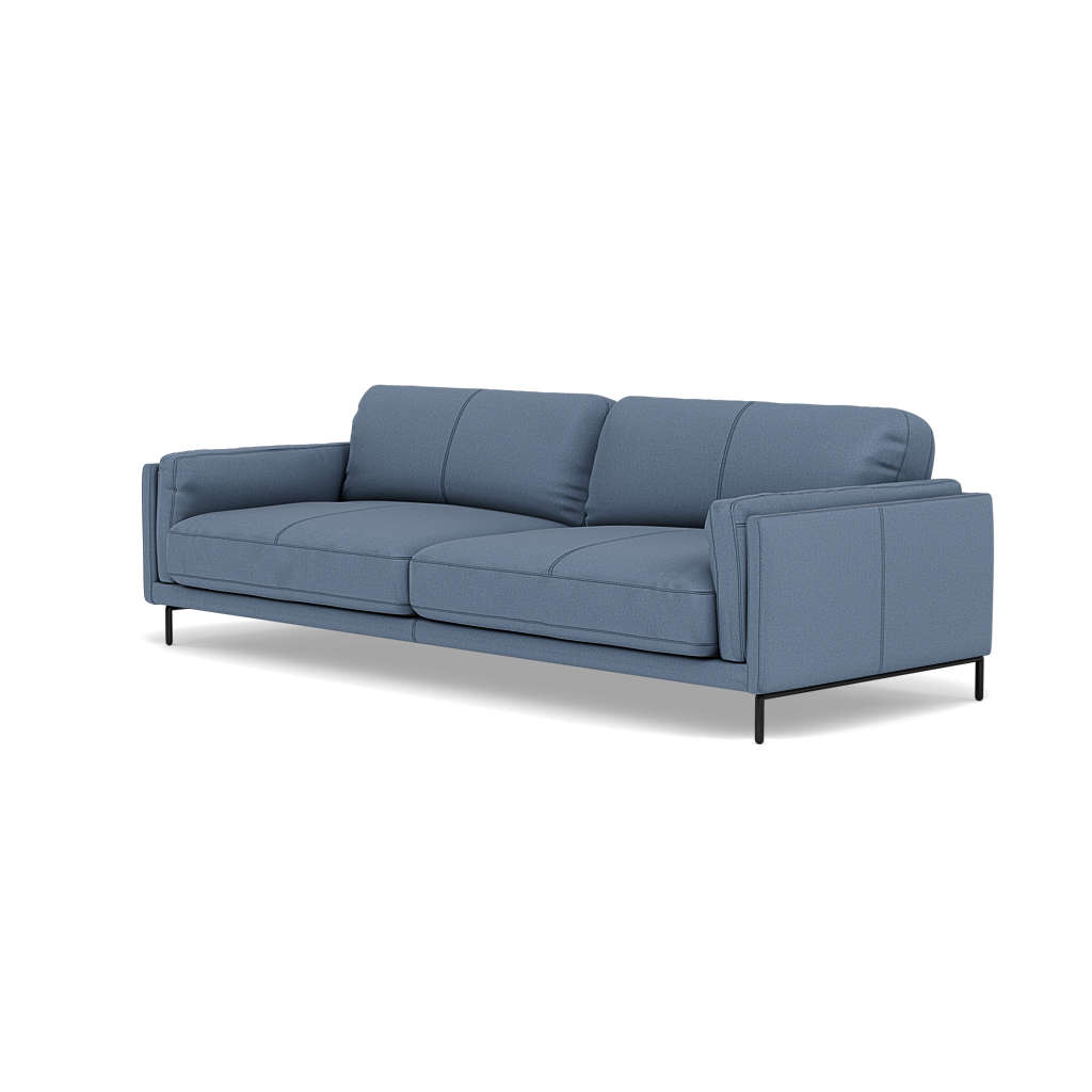 Morris 3 Seater Sofa - 2.5 Seater Sofa Fabric — BFA-MAD-08 PACIFIC BLUE, gallery image 3