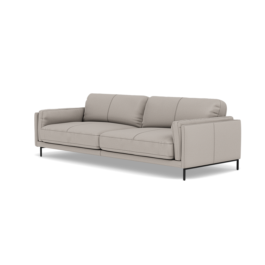 Morris 3 Seater Sofa - 2.5 Seater Sofa Fabric — BFAMAD-02 SILVER GREY, gallery image 3