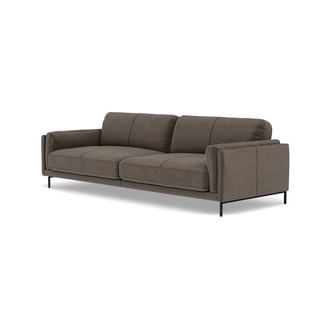 Morris 3 Seater Sofa - 2.5 Seater Sofa Fabric — FAB-MEG-51  DK TAUPE, gallery image 3
