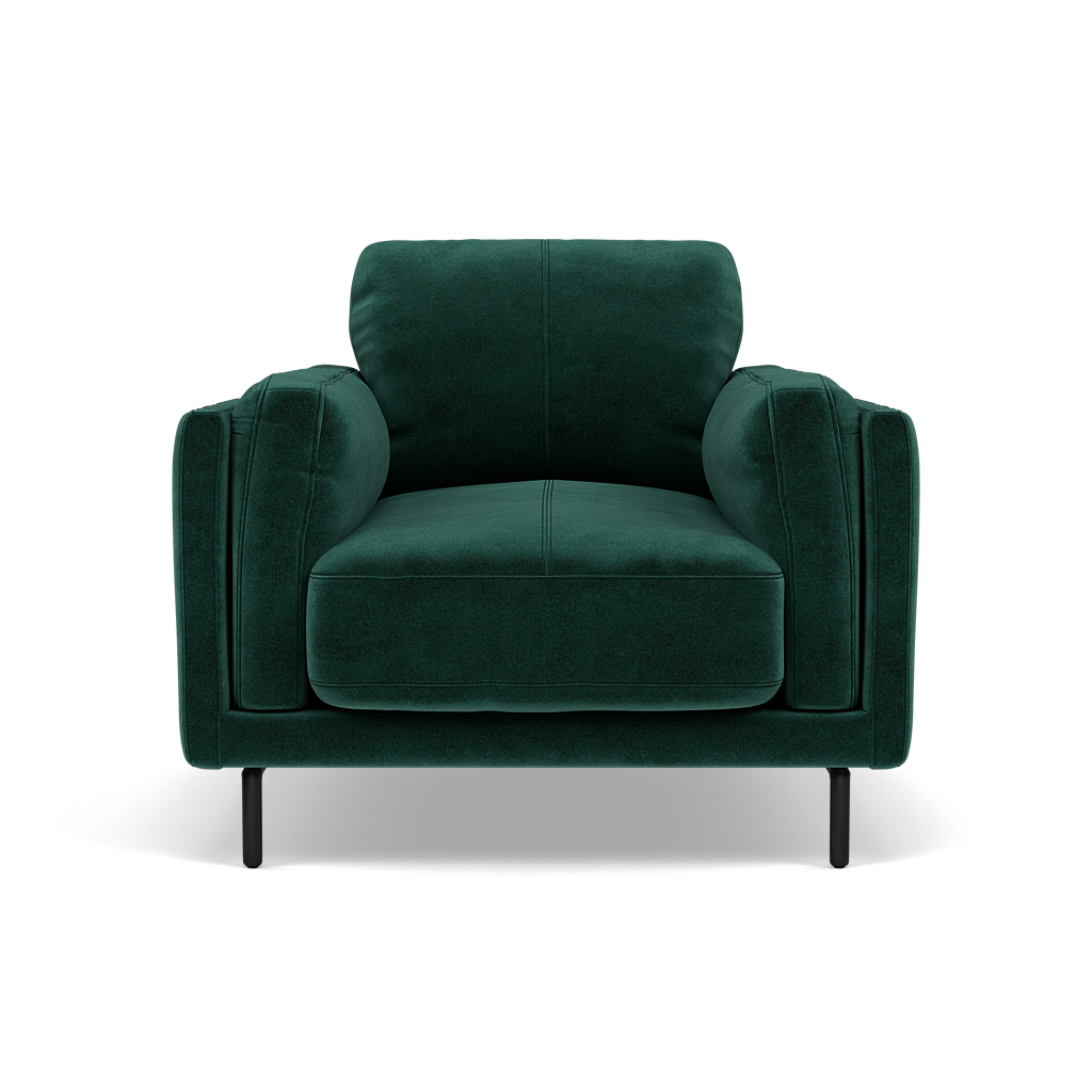 Morris Armchair - Armchair Fabric Sterling Home 17 FAB-MEG-37 EMERALD GREEN