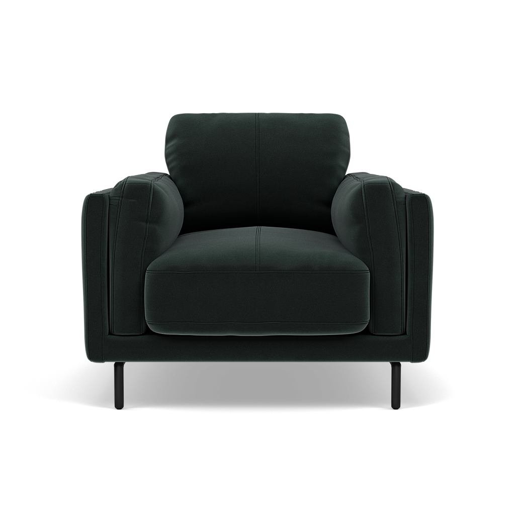 Morris Armchair - Armchair Fabric Sterling Home 12 FAB-MEG-21 CHARCOAL GREY