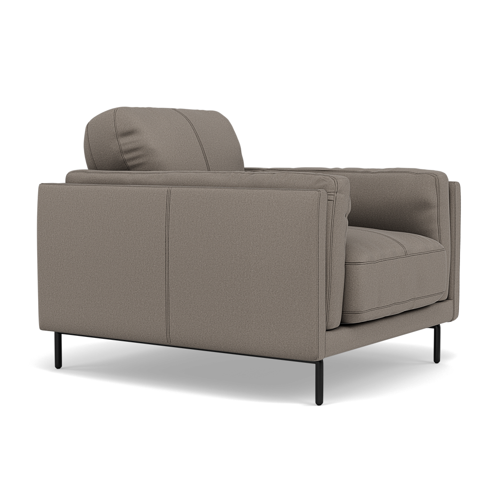 Morris Armchair - Armchair Fabric — BFA-MAD-03 DARK GREY, gallery image 1
