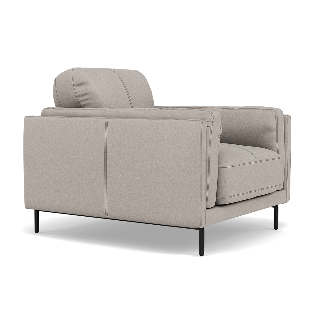 Morris Armchair - Armchair Fabric — BFAMAD-02 SILVER GREY, gallery image 1