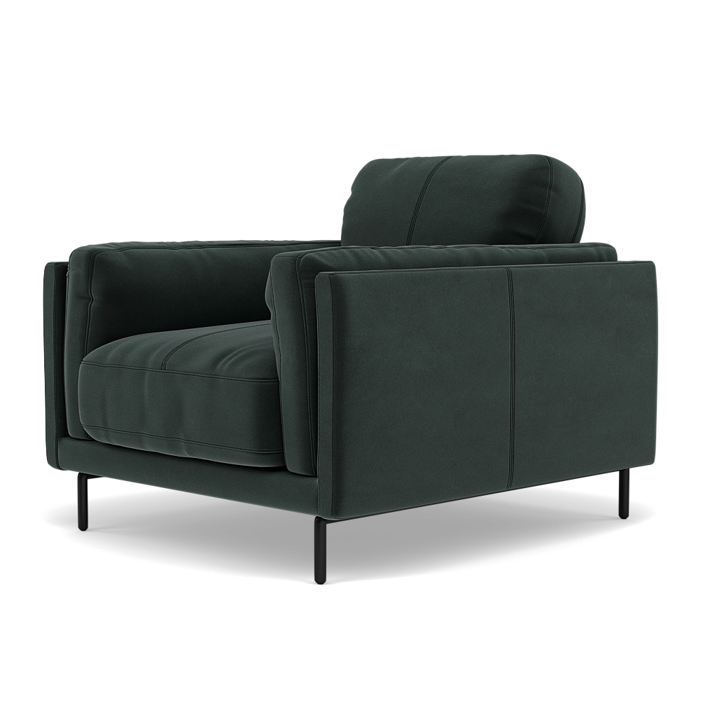 Morris Armchair - Armchair Fabric — FAB-MEG-21  CHARCOAL GREY, gallery image 3