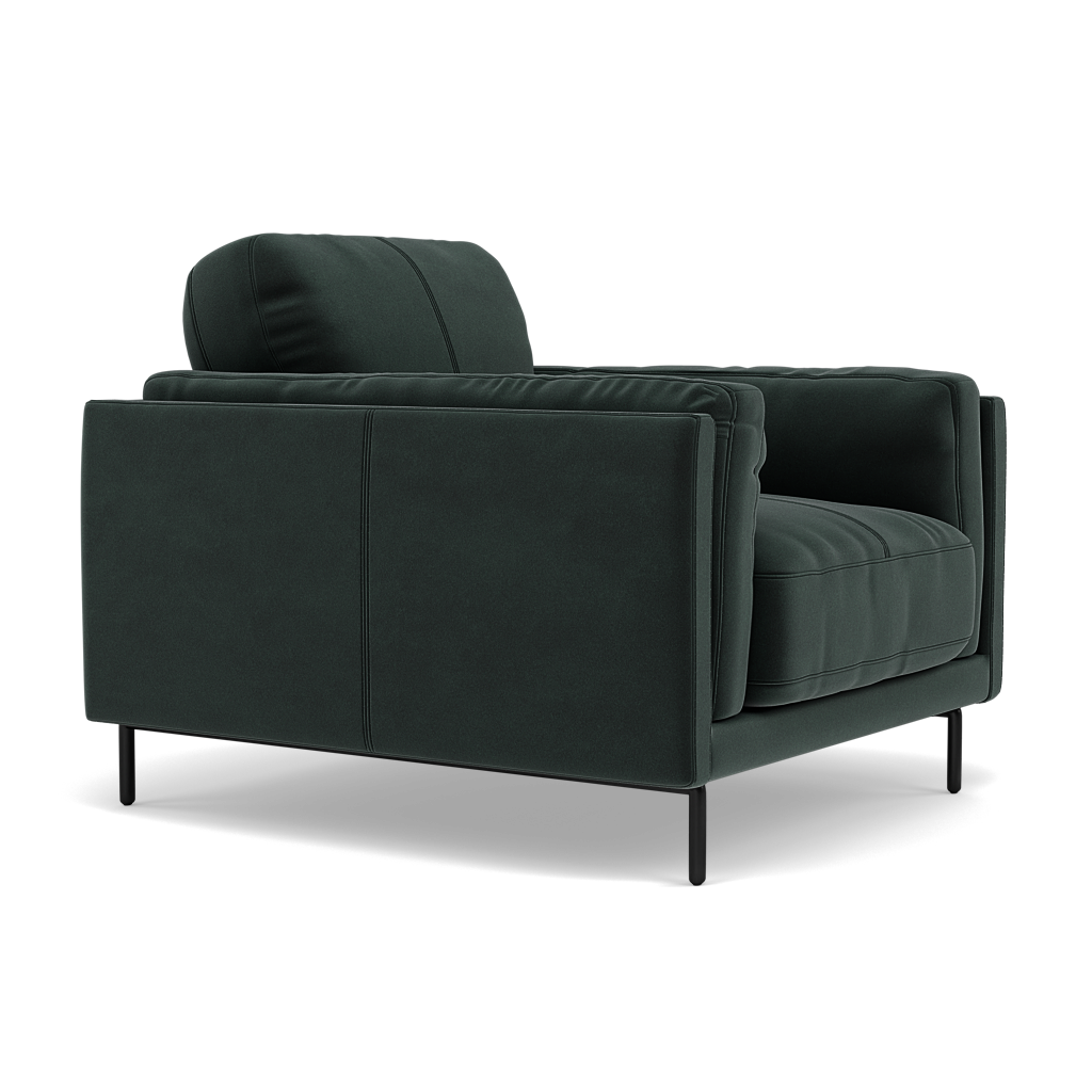 Morris Armchair - Armchair Fabric — FAB-MEG-21  CHARCOAL GREY, gallery image 1