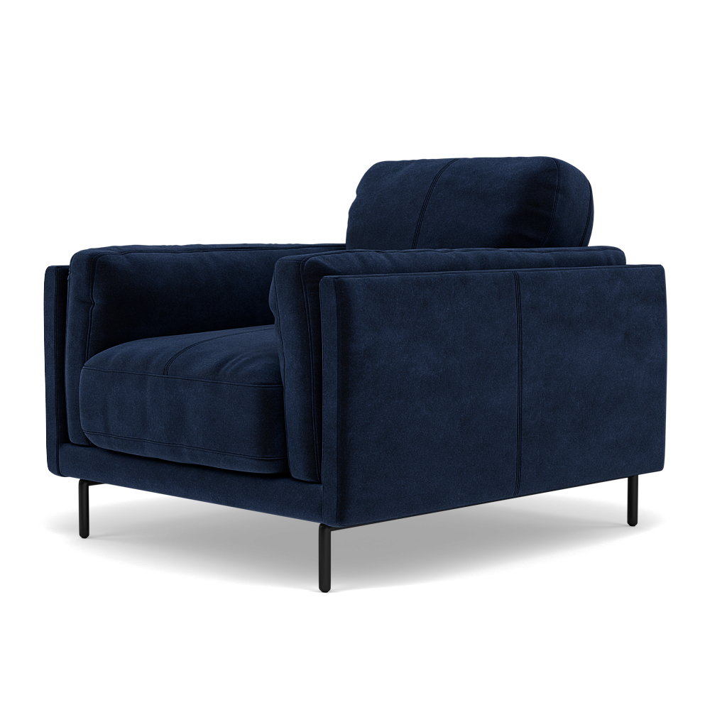 Morris Armchair - Armchair Fabric — FAB-MEG-28  NAVY, gallery image 3