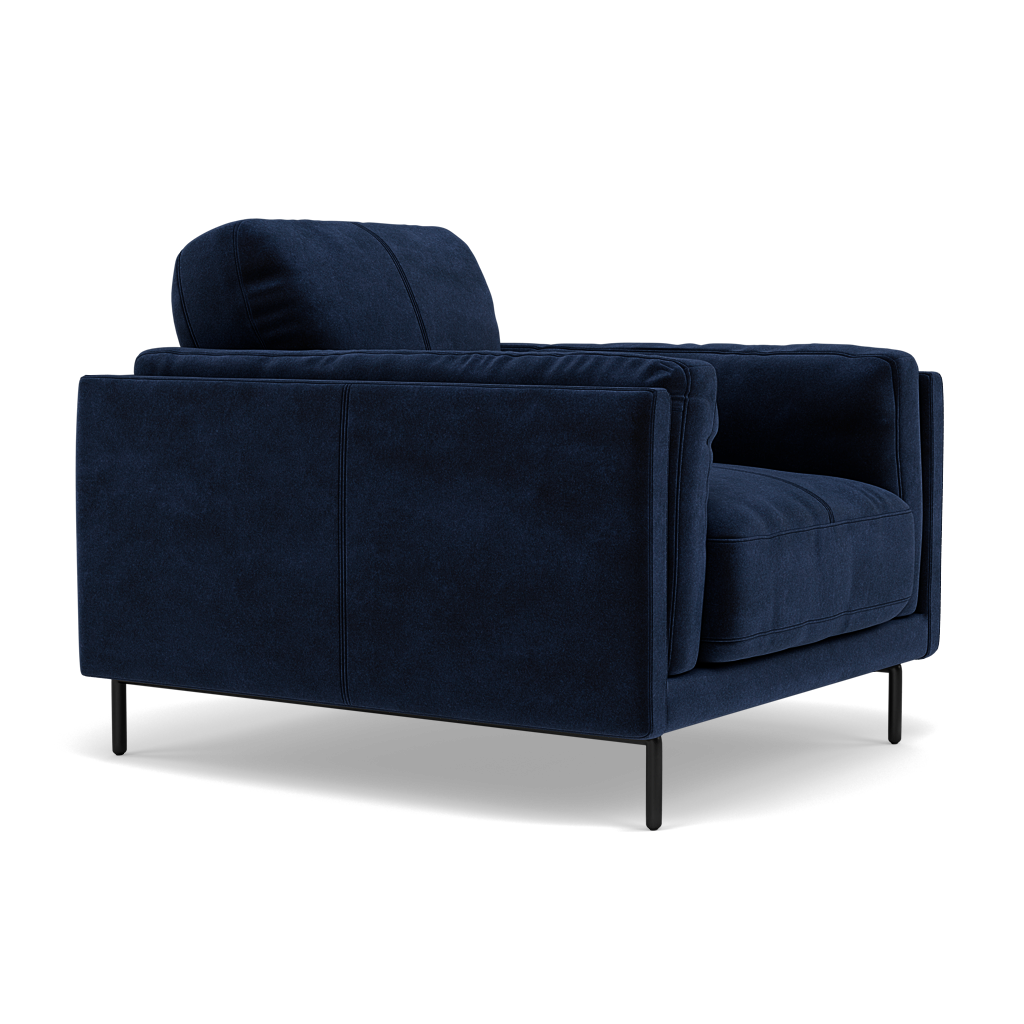 Morris Armchair - Armchair Fabric — FAB-MEG-28  NAVY, gallery image 1