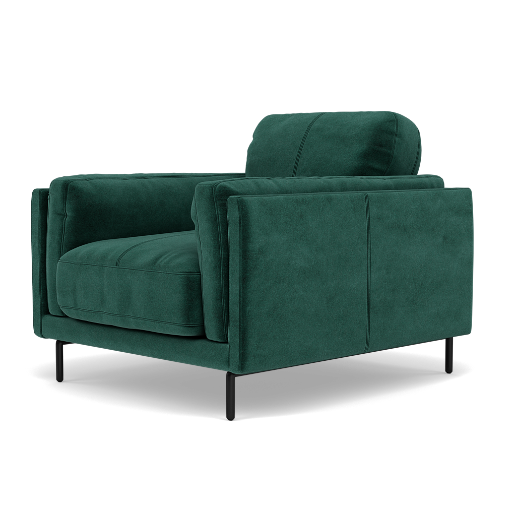 Morris Armchair - Armchair Fabric — FAB-MEG-37  EMERALD GREEN, gallery image 3