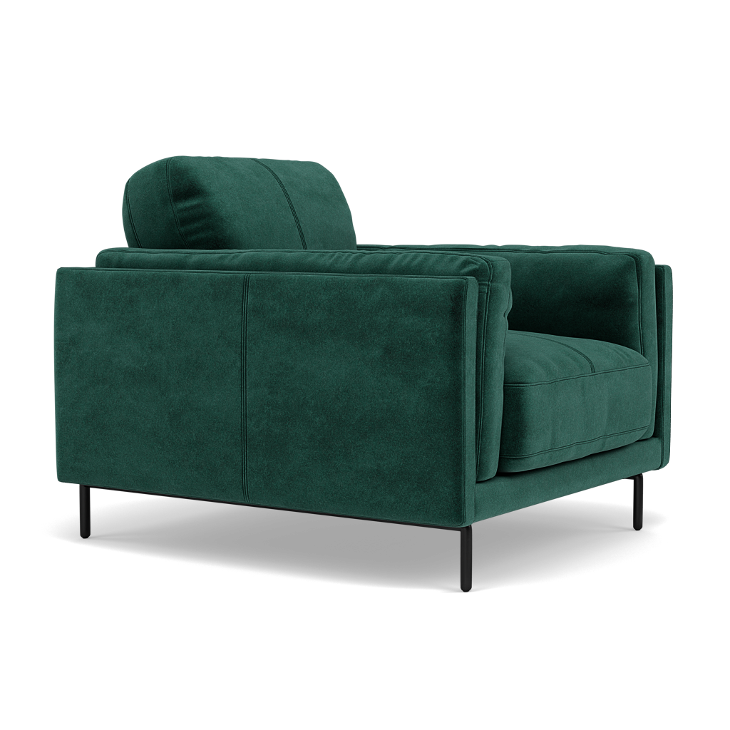 Morris Armchair - Armchair Fabric — FAB-MEG-37  EMERALD GREEN, gallery image 1