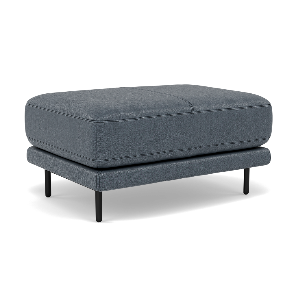 Morris Footstool - Rectangular Footstool Cat 25 — NC-313E OCEAN BLUE, gallery image 1