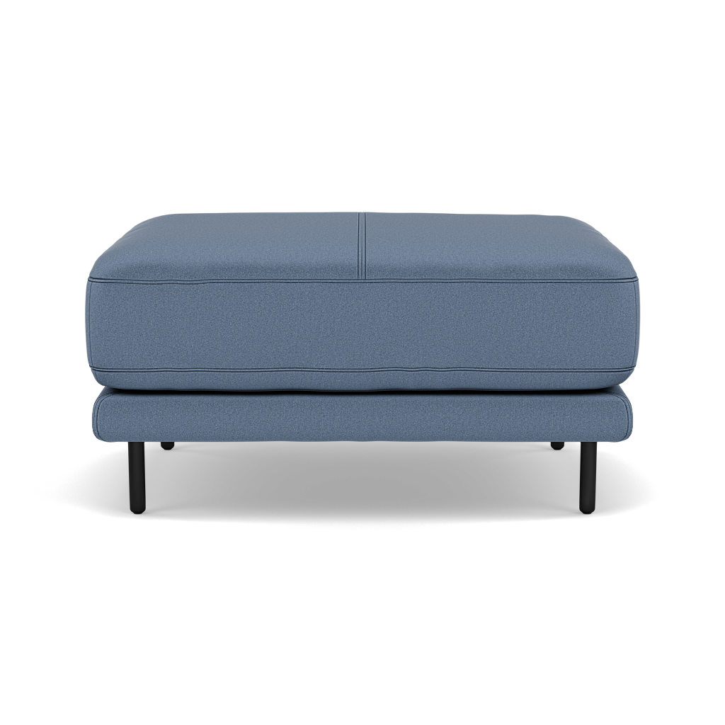 Morris Footstool - Rectangular Footstool Fabric Footstools Sterling Home 11 BFA-MAD-08 PACIFIC BLUE