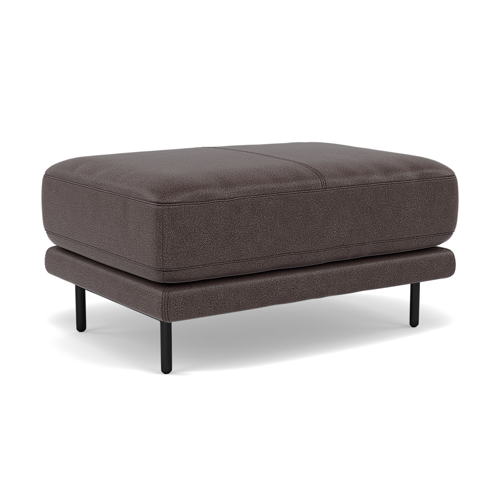 Morris Footstool - Rectangular Footstool Fabric — BFA-BLJ-088 CHARCOAL GREY, gallery image 1